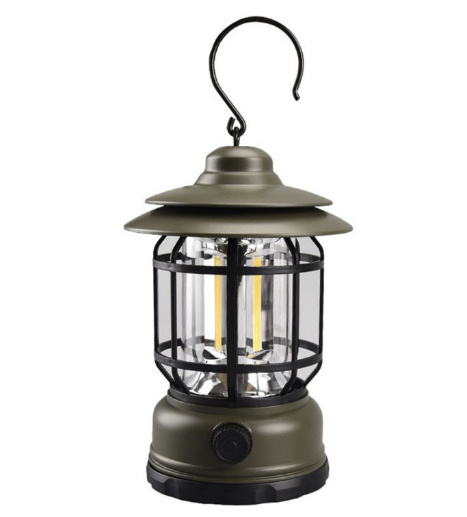 Outdoor Lamp Retro Revolving Lantern Camping Tent Lamp Camping Lamp Rechargeable Portable Lamp Atmosphere Lamp
