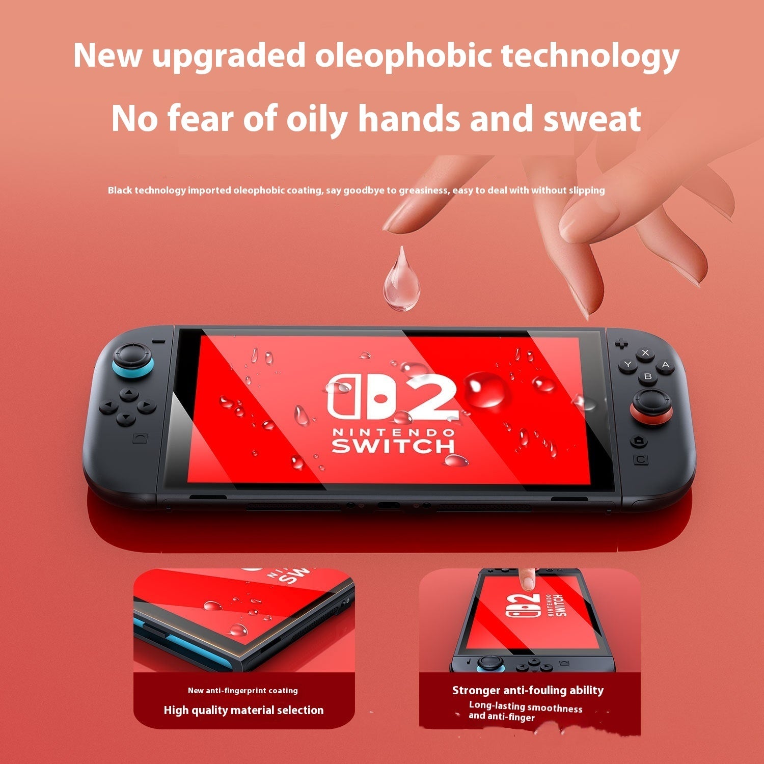 Switch2 Generation Tempered Film HD Full-screen Coverage Stickers