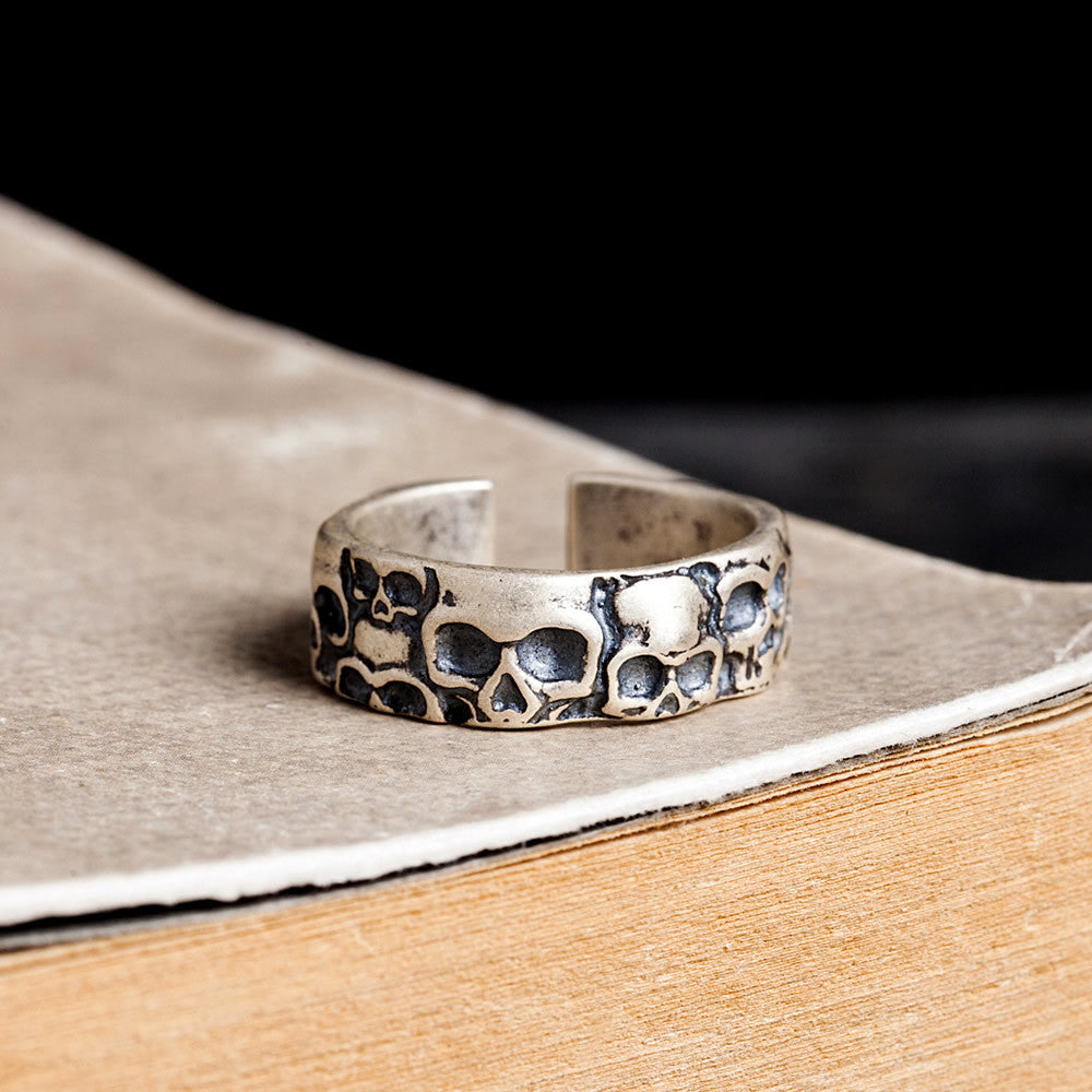 Personalized Skull Ring In Sterling Silver