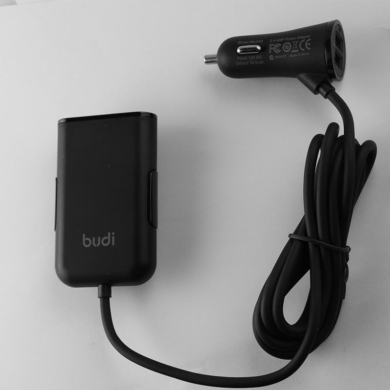 Câble USB Chargeur de voiture pour téléphone portable allume-cigare pour siège arrière