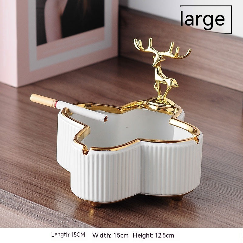 Cendrier de luxe léger créatif pour salon domestique simple