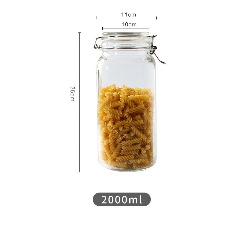 Bocal à thé rond en verre Boîte de conservation alimentaire
