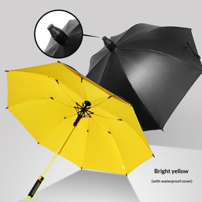 Non-wet Car Straight-rod Wind-resistant Black Tape Long-handle Advertising Umbrella