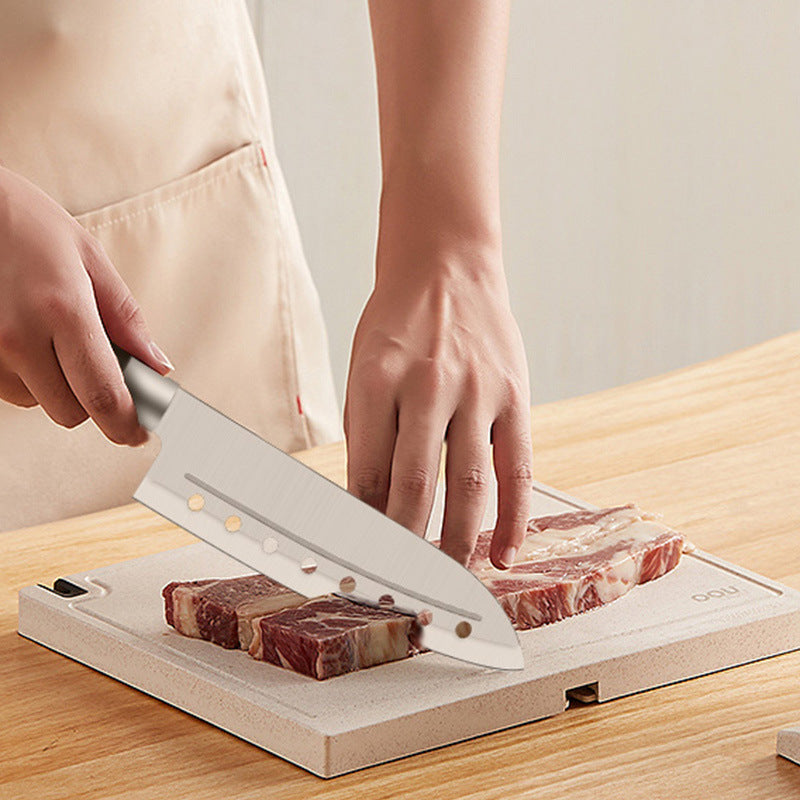 Japanese Kitchen Stainless Steel Chef Knife Anti-stick Design