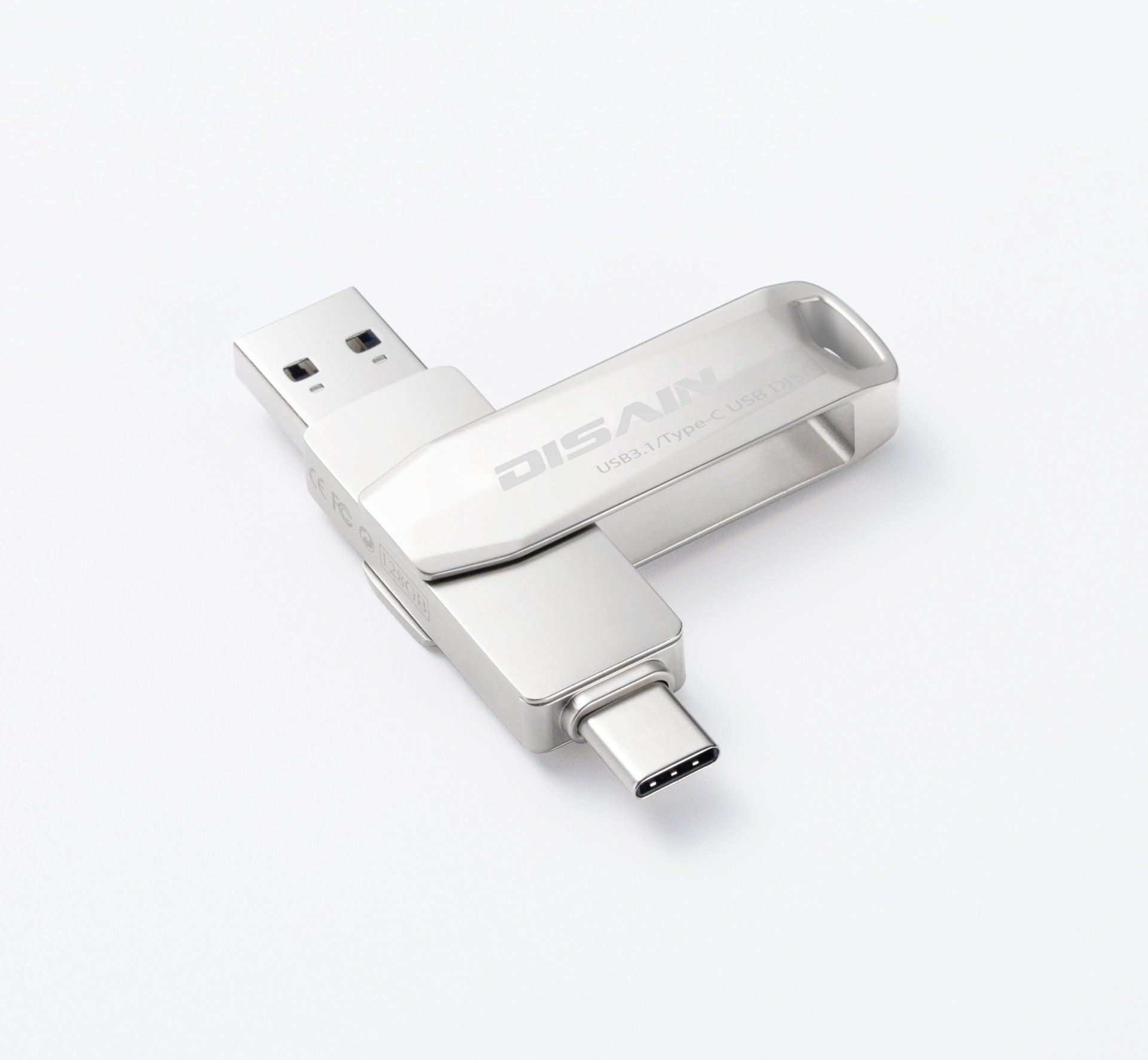 Clé USB rotative en métal Type-C pour mobile