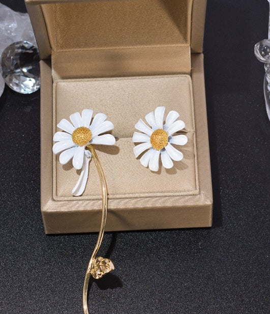 Small daisy flower earrings earrings ring bracelet necklace
