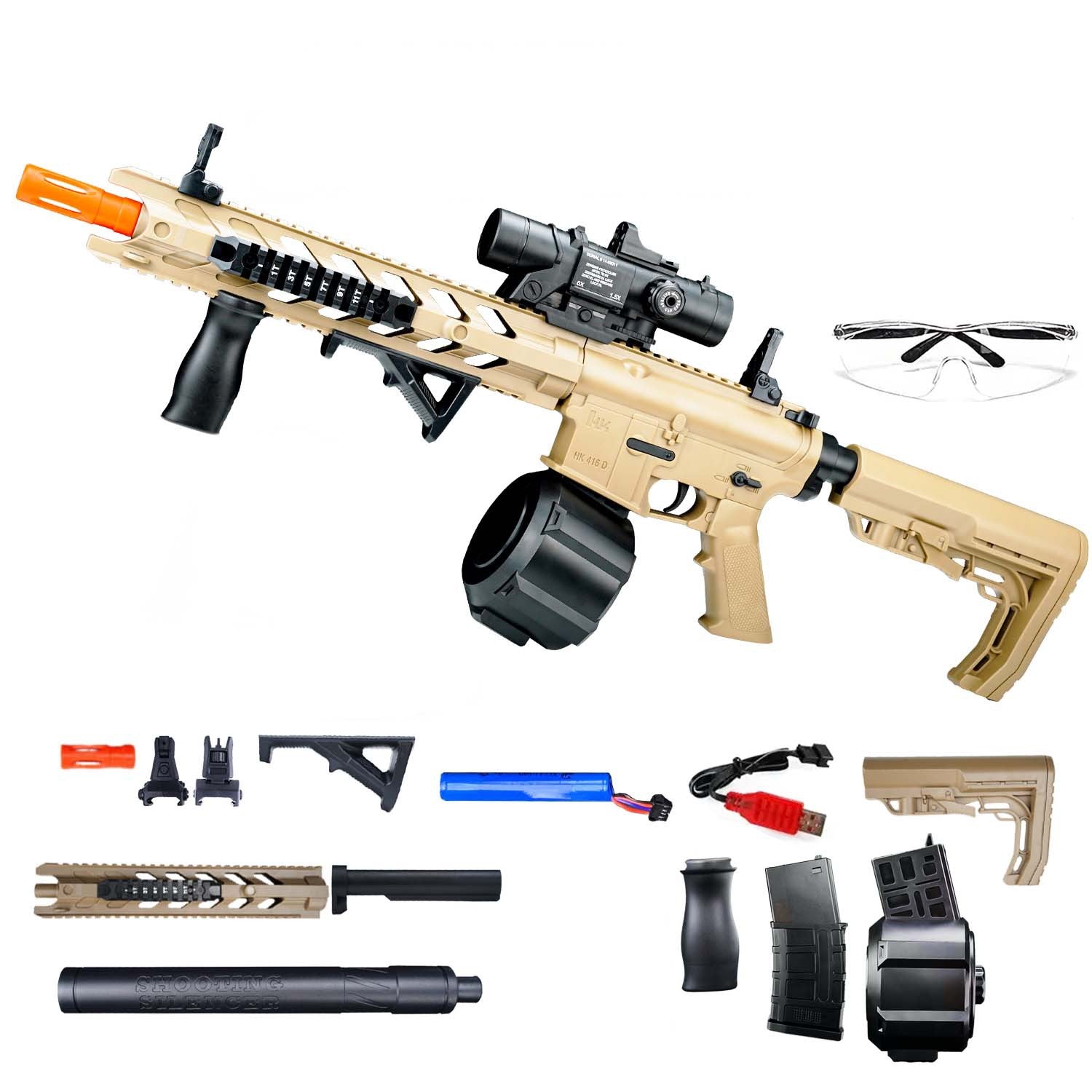 Outdoor Gel Ball Electric Continuous Hair Graffiti Launcher Toy
