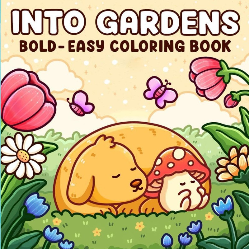Coloring Book For Adults And Teens Cute Animal Characters Book Easy-to-start Coloring Book