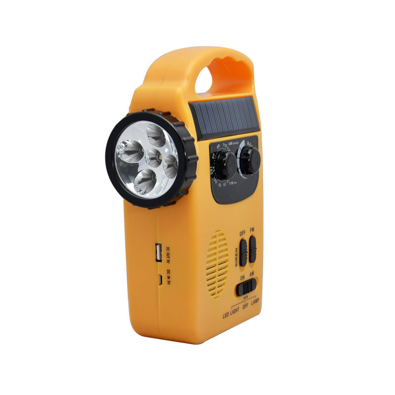 Solar Hand Held Flashlight Multi Function Radio