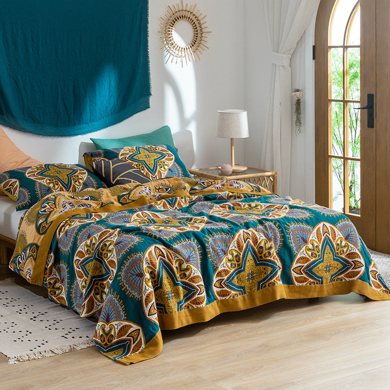 New Five-layer Summer Office Nap Cotton Soft Blanket