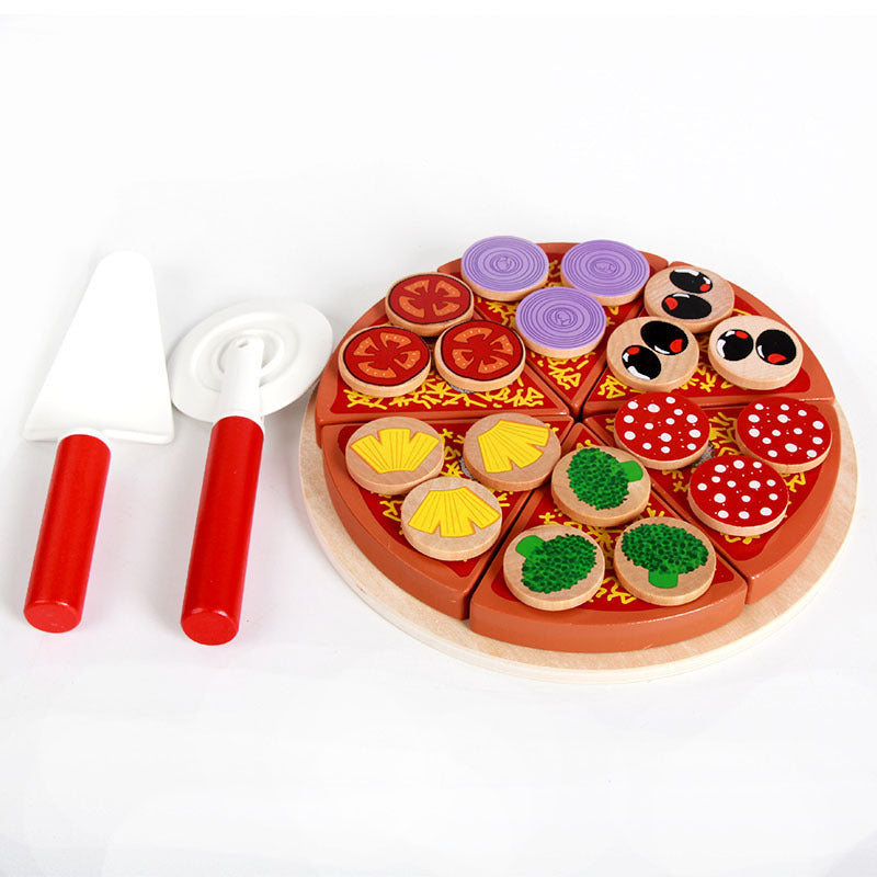Wooden Simulation Play House Mushroom Pizza Toy
