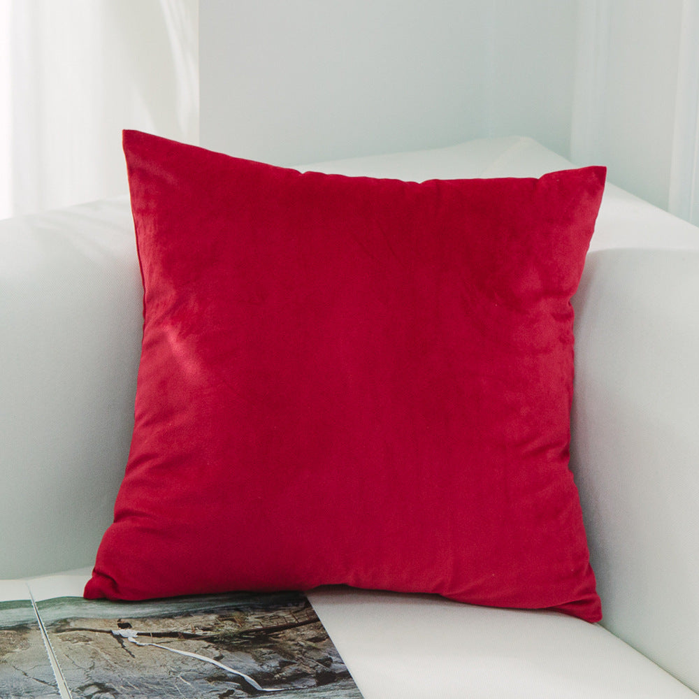 Dutch Suede Pillow Cushion Sofa Cushion Office Lumbar Bed Head Backrest Velvet Pillow Cover