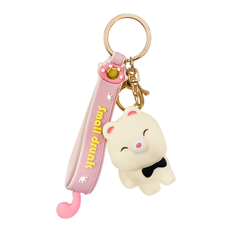 Pendentif porte-clés poupée créative mignonne petit animal