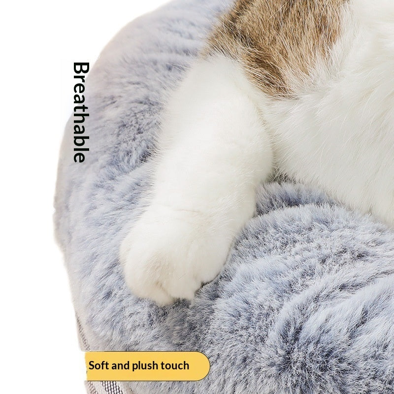 Winter Warm Semi-Enclosed Cat House Cat Mat Deep-Sleep Dog Bed Universal For All Seasons Pet Use
