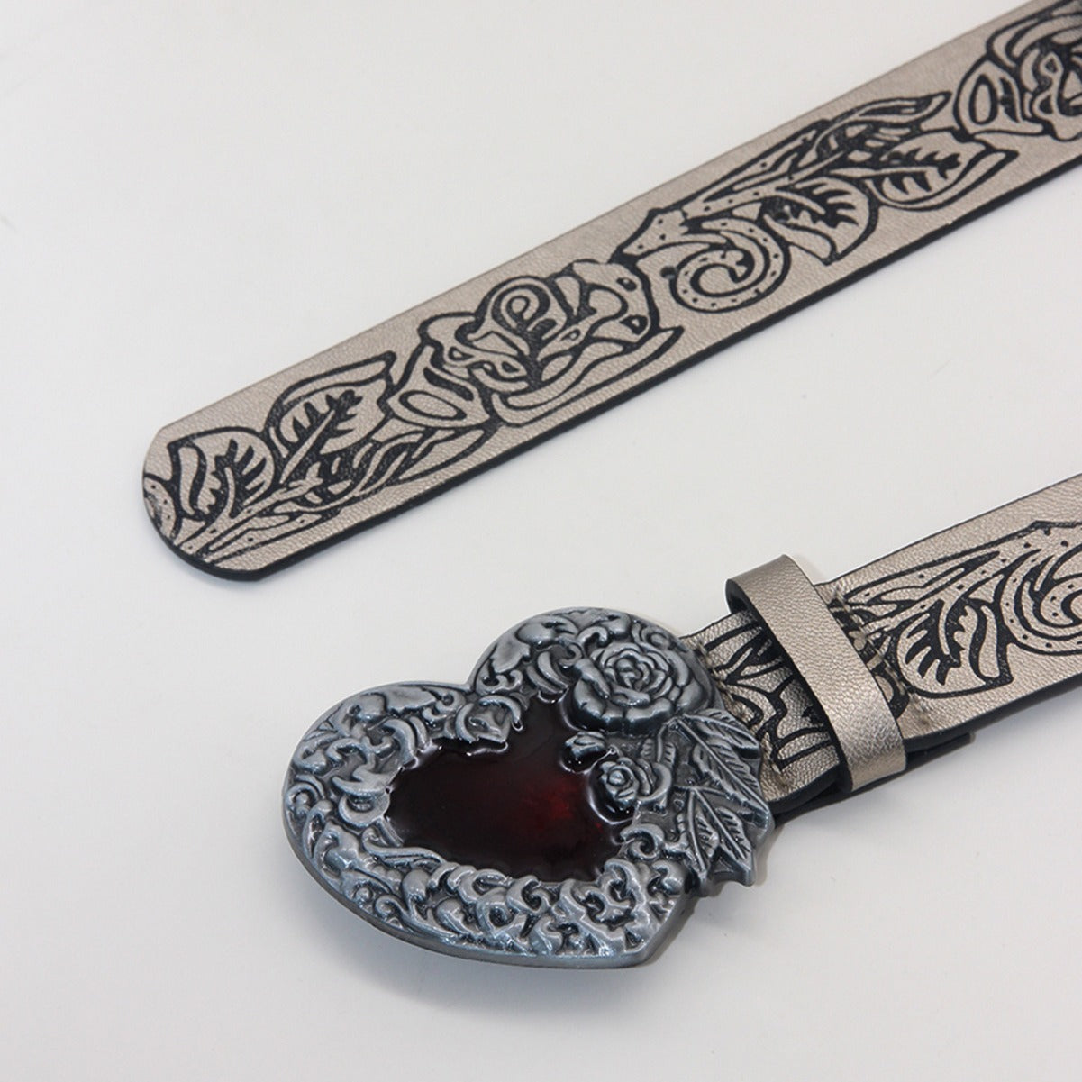 Ceinture Punk Vintage Rétro en Relief Amour Y2g