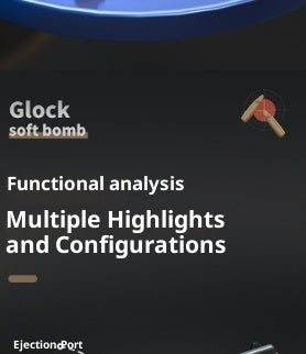 Pistolet-Jouet Lanceur Automatique de Coques en Rafale Glock à Munitions Souples pour Garçon