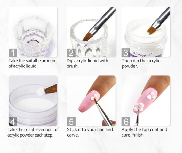 Kit liquide et poudre acrylique pour extension d'ongles