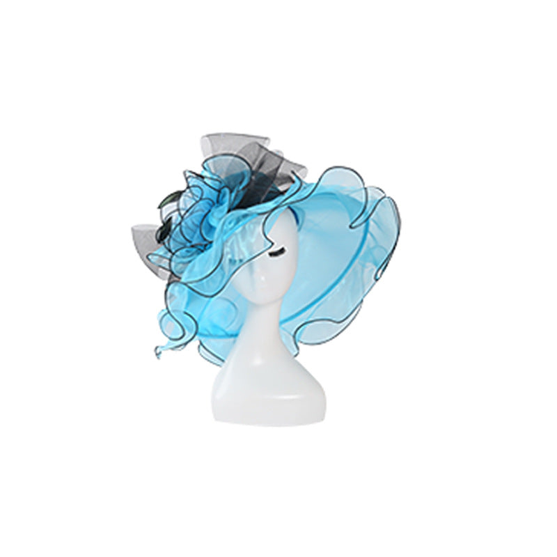 Fashion Big Brim Hat Fashion Organza