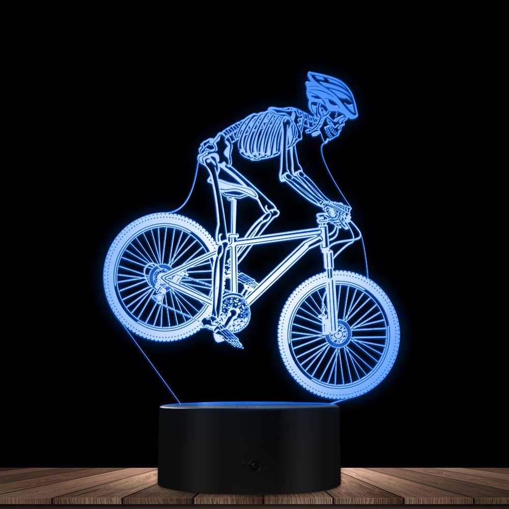 Motorcycle Remote Control LED Visual Light 3D Small Table Lamp