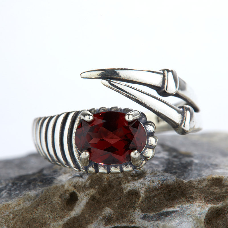 Cube Sugar Colored Gems Jewelry S925 Sterling Silver Natural Stone Ring