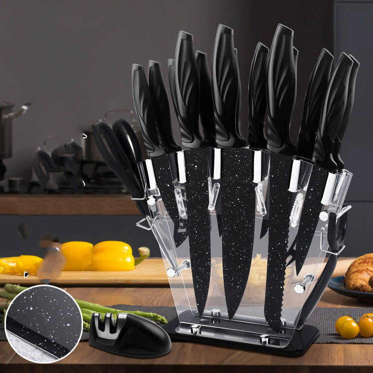 Un ensemble complet de couteaux de cuisine 17 couteaux en acier inoxydable