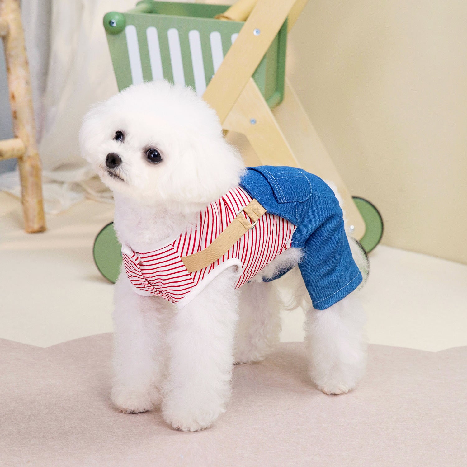 Pantalon à quatre pattes en jean pour chien, style personnalisé