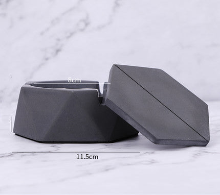 Simple Handmade Cement Terrazzo Ashtray