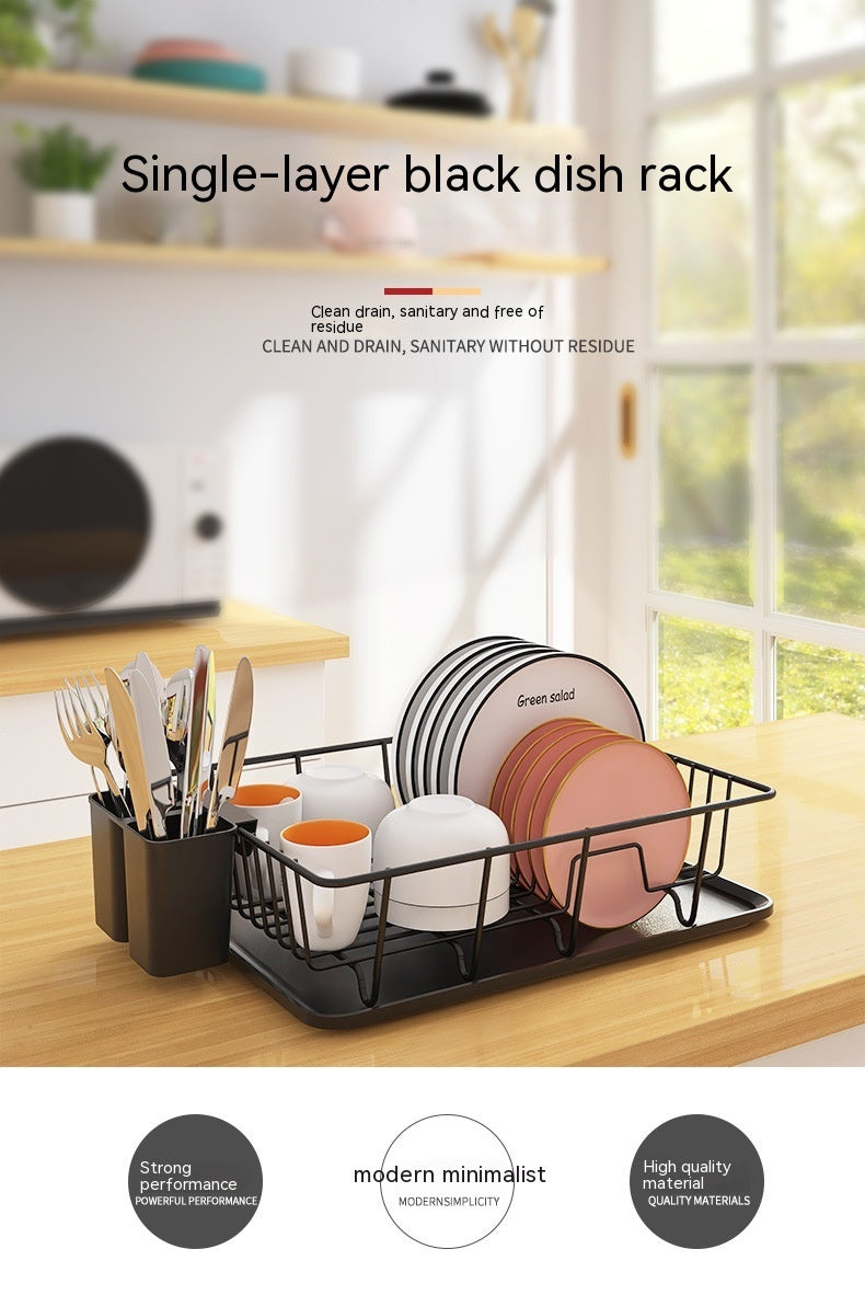 Égouttoir à vaisselle et support de rangement pour évier de cuisine