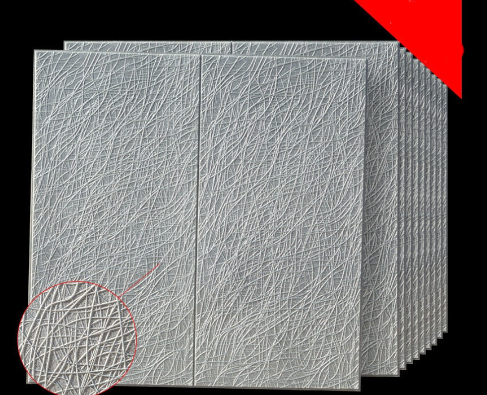 Sticker mural 3D tridimensionnel feuille verte papier peint