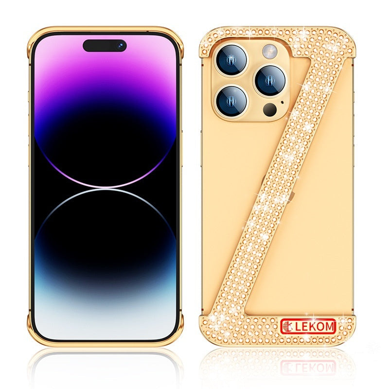 15Promax Phone Case Metal 14 Drop Protective Case Diamond