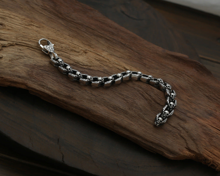 Men's Thai Silver Skull Bracelet