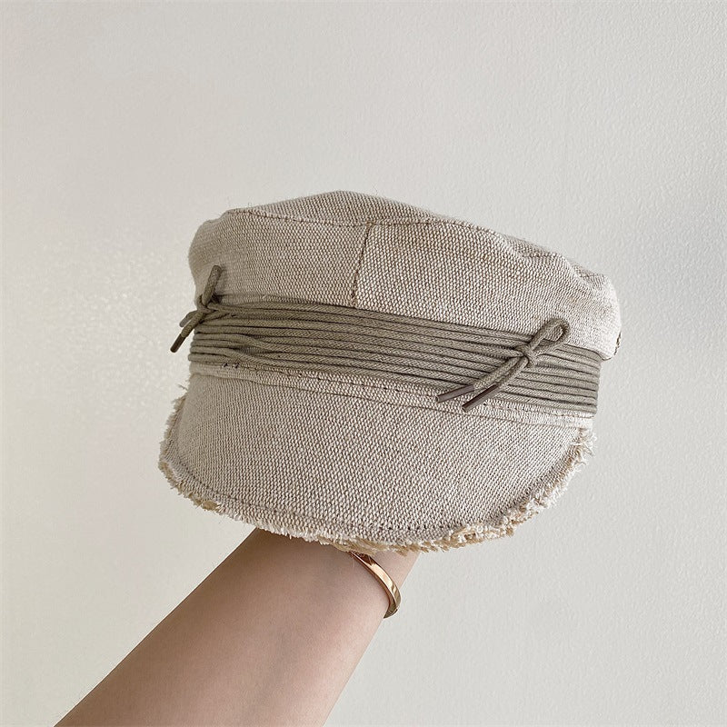 Cotton and linen cap