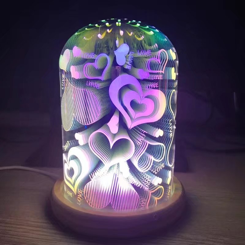 Lampe magique de Noël en verre 3D