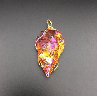 Natural Gemstones Freshly Baked Without Crystal Plating Colorful Rough Stone Pendant