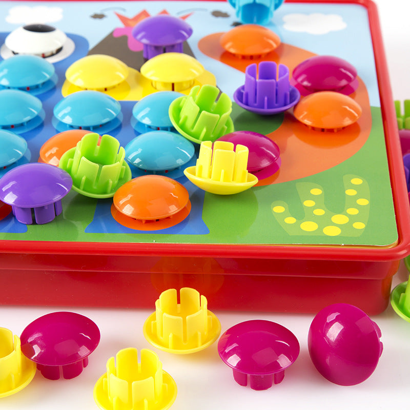 Jouets éducatifs d'assemblage à boutons pour enfants