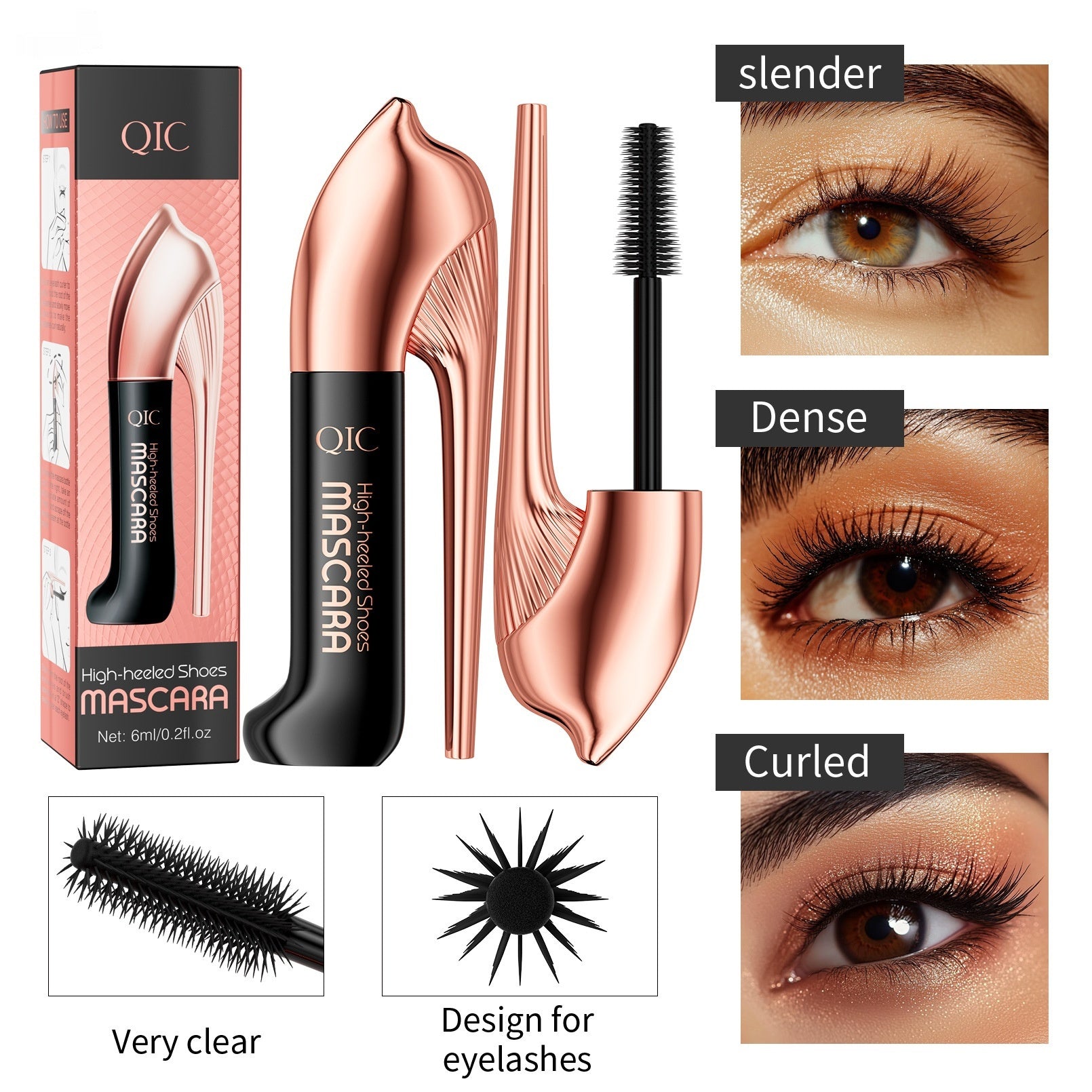 Mascara Maquillage Talons Hauts Imperméable Ne Coule Pas