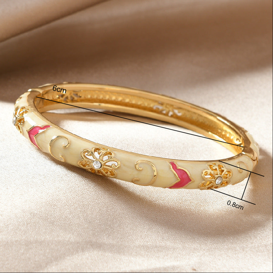 Bracelet fantaisie en émail pour femme