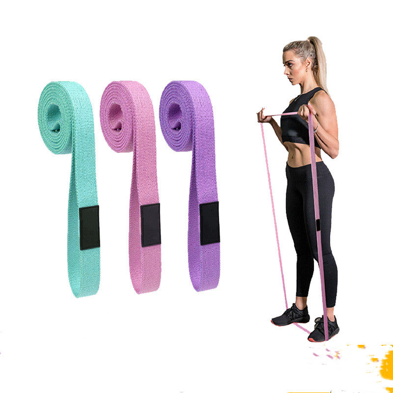 Ceinture longue tricotée en soie de latex pour le lifting des hanches, yoga, fitness, anneau de hanche, ceinture élastique d'entraînement, anneau de tension, ceinture de résistance extensible