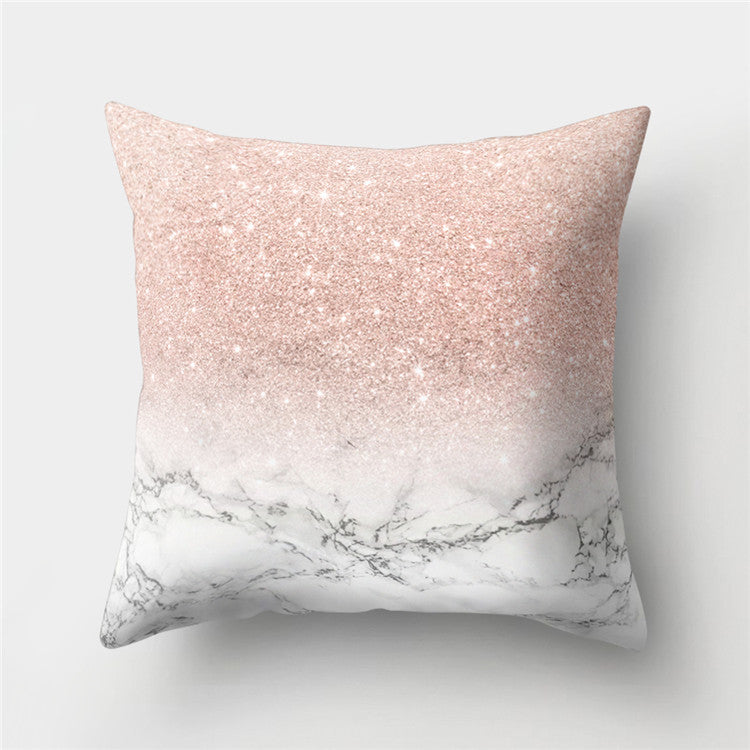 Rose Gold Powder Peach Skin Fabric Pillow Sofa Cushion Cover