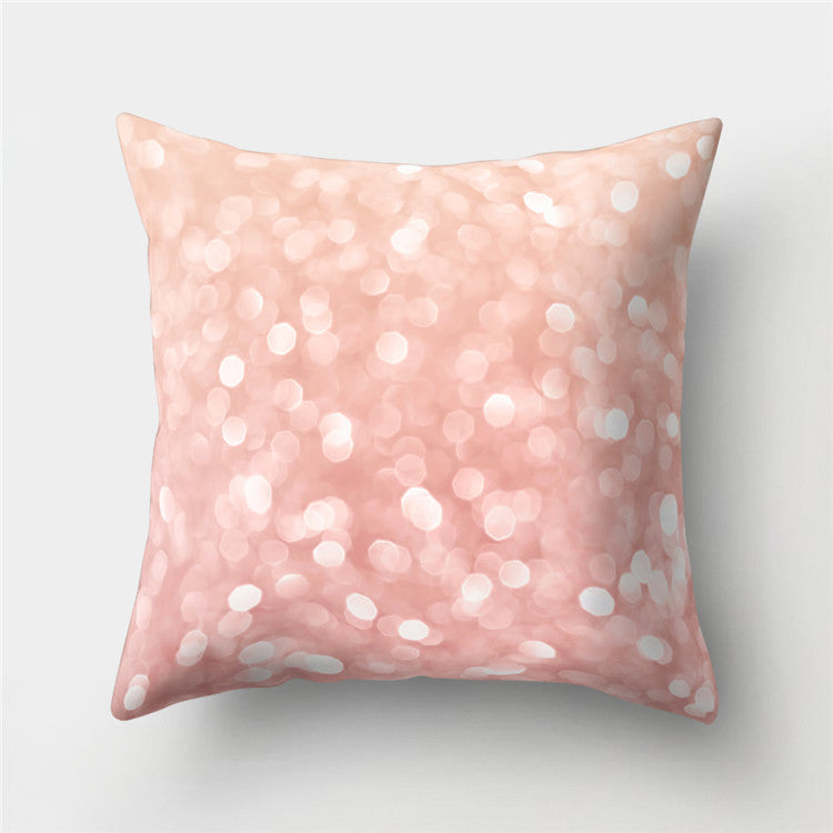 Rose Gold Powder Peach Skin Fabric Pillow Sofa Cushion Cover