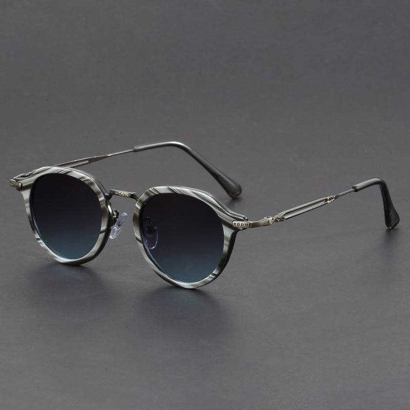 Metal Circle Frame Sunglasses UV Men And Women Sun Glasses