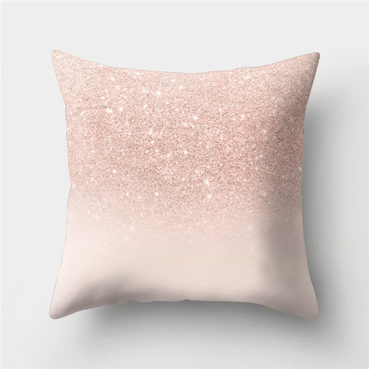 Rose Gold Powder Peach Skin Fabric Pillow Sofa Cushion Cover