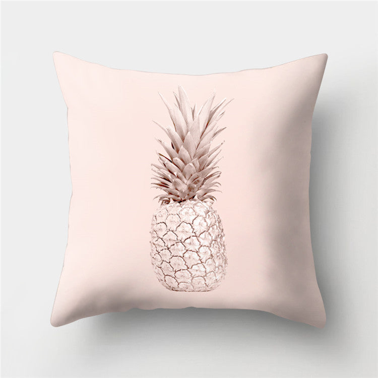 Rose Gold Powder Peach Skin Fabric Pillow Sofa Cushion Cover