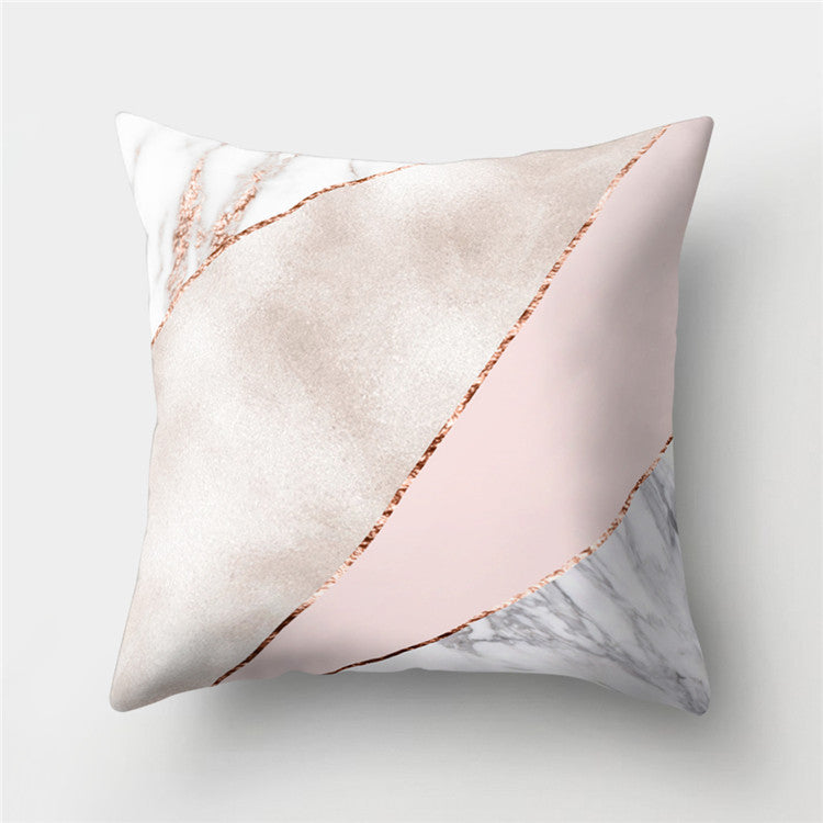 Rose Gold Powder Peach Skin Fabric Pillow Sofa Cushion Cover