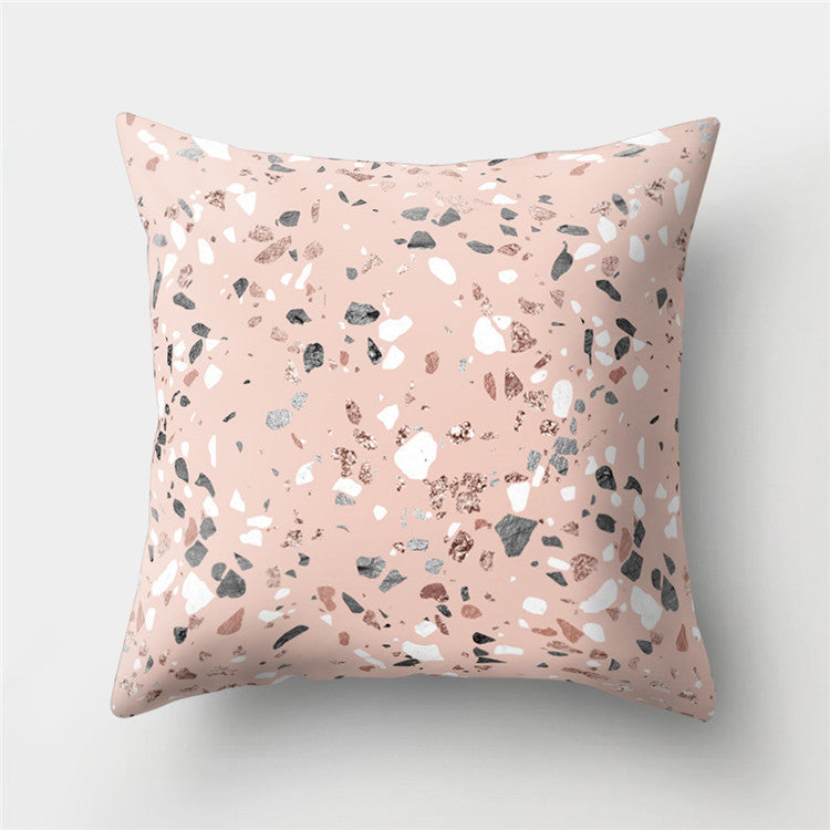 Rose Gold Powder Peach Skin Fabric Pillow Sofa Cushion Cover