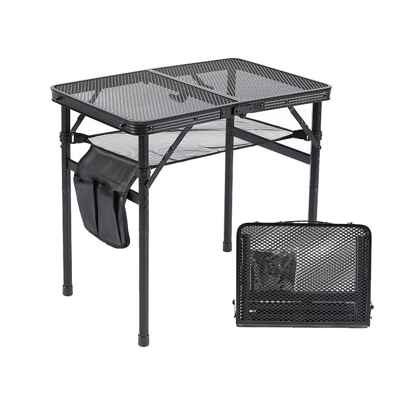 Table de pique-nique et de camping pliable portable en alliage d'aluminium ultra-léger