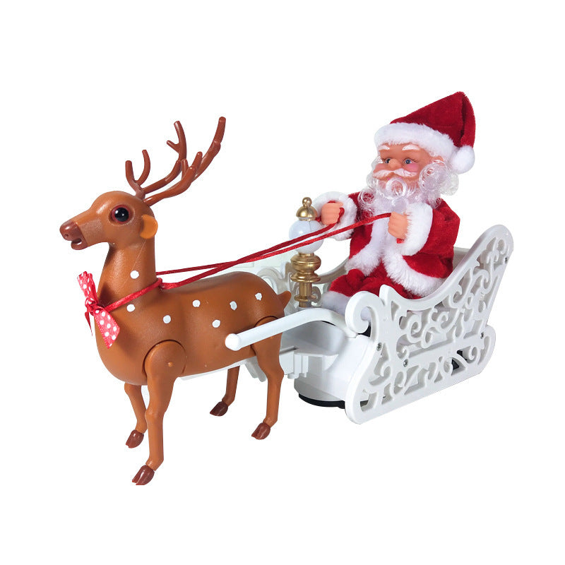 Creative Moose Pulling Car Electric Toys Holiday Decorations