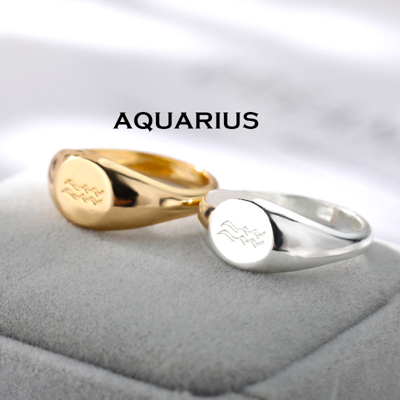 Male And Female Twelve Constellations One Ring