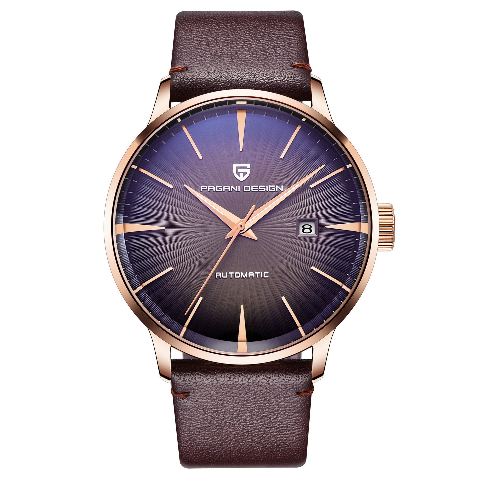 Montre mécanique pour homme étanche avec bracelet en acier