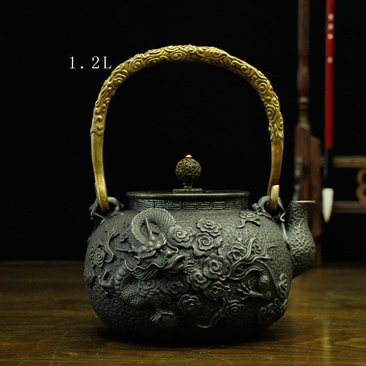 Ensemble de bouilloire/théière japonaise en fonte faite main